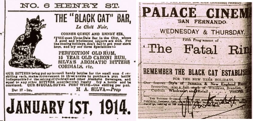 Earliest Reference to Caroni Rum at The Black Cat Bar
