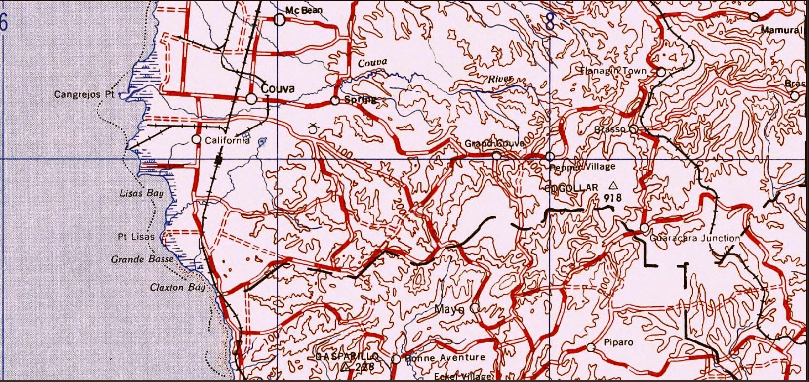 Esperanza Estate Trinidad 1950 Map